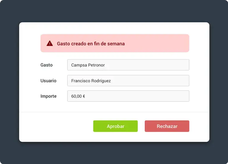 Flujo de aprobación de gastos configurable en Captio